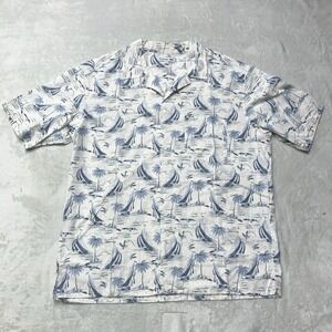 Reyn Spooner x Uniqlo Button-Up Shirt Mens Large Blue Hawaiian Camp Collar SS